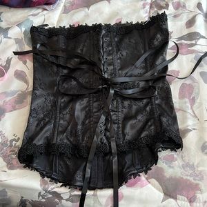 Black Satin Corset